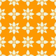Seamless pattern with silhouettes lotus flowers
