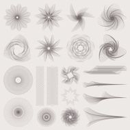 Guilloche pattern (watermarks borders) for banknote money currency cheque check N2