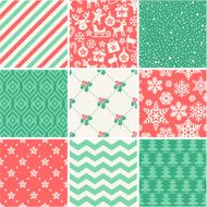 Set of Christmas seamless patterns N3