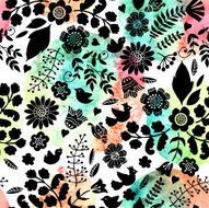 Bright colored floral pattern