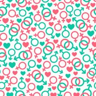 Gender seamless pattern background