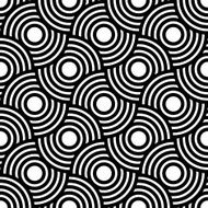 Seamless geometric pattern vector striped circles