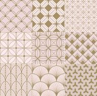 seamless gold and pink geometric pattern