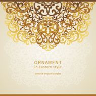 Vintage ornate card in east style