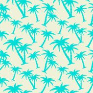 Seamless pattern with silhouettes coconut palm trees N4