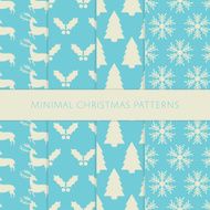 Minimal seamless Christmas patterns