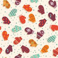 Seamless pattern with mittens N4