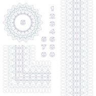 Rosette border and numbers