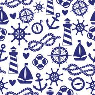 Seamless pattern with sea elements N2
