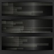 Abstract Black Rectangle Shapes Banner