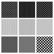 Set of simple geometric seamless patterns Vector illustration Background