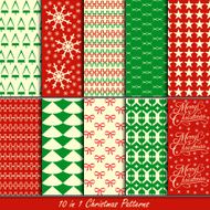 Christmas patterns collection set for making seamless wallpapers N2