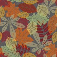Seamless pattern with autumn leaves N10