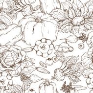 Various vegetables on white background