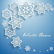 Abstract Snowflakes Design Vector Christmas Background