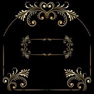 Vector set of vintage decorative elements