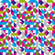 Bright seamless pattern with geometric figures colorful mosaic