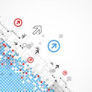 Abstract technology halftone background