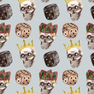 Seamless pattern with dice
