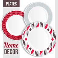 Set of decorative plates