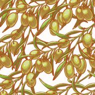 Seamless background with olives