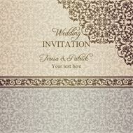 Baroque wedding invitation patina