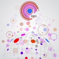 Abstract colorful background 3d sphere N2