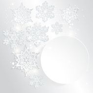 Abstract Background with Paper Snowflakes and place for text N2