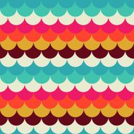 Seamless abstract pattern retro circles