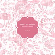 Pink textile birds and flowers frame seamless pattern background