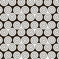 Triple celtic spiral pattern in Black and White