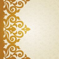 Vector ornate border in Victorian style N4