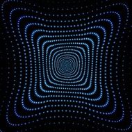 Abstract disco background with halftone blue circle of halftone