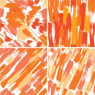 Set of seamless pattern with blots and ink splashes