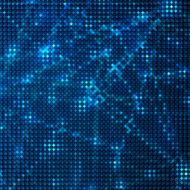 abstract blue polka dot technology pattern background