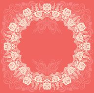 Frame of floral elements Vector frame in gzhel style