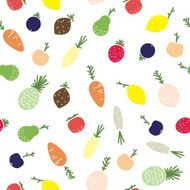 Fruits and Vegetables seamless pattern N4