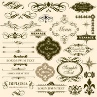 calligraphic elements set