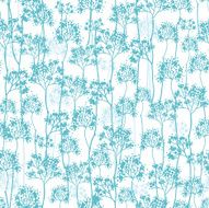 Among Blue Trees Seamless Pattern Background