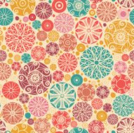 Decor Colorful Circles Seamless Pattern Background N2