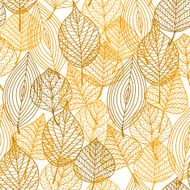 Autumnal leaves seamless pattern