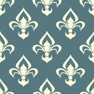 Seamless floral pattern with arabesque element