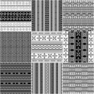 Tribal motif monochrome set
