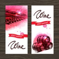 Banners of wine vintage background