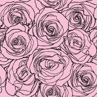 Seamless pattern with flowers rose N2