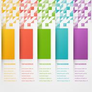 Abstract triangle template banner Color set