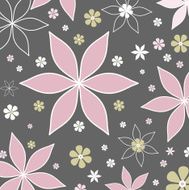 Retro flowers - vector