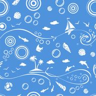 Seamless Beach Vector Pattern