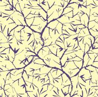 Painted Tree Branches Seamless Pattern background