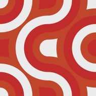 Seamless 1970&#039;s inspired design on white paper